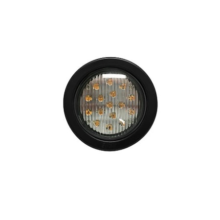 Ecco DIRECTIONAL LED: OVAL GROMMET MOUNT, 12VDC, 8 FLASH PATTERNS, W/ PLUG, CLEAR 3965C